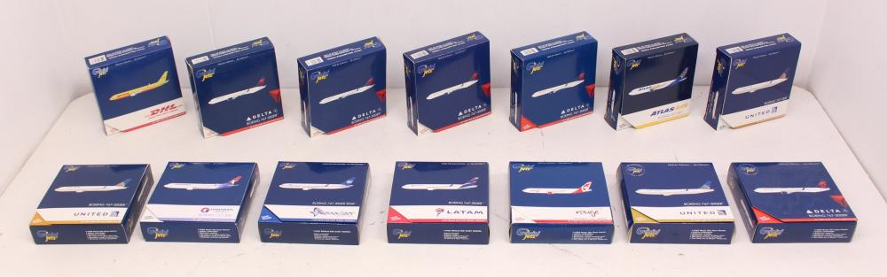 Gemini Jets: A collection of fourteen boxed Boeing 767, Gemini Jets, to ...