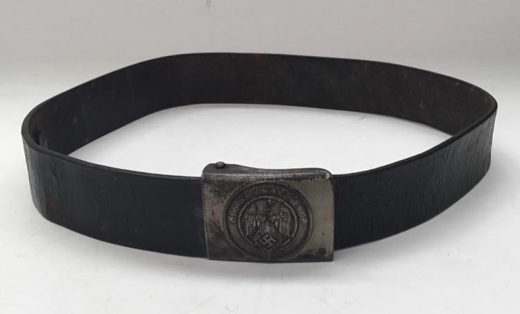 A WW2 era Hitler Youth buckle and original leather belt. National eagle ...