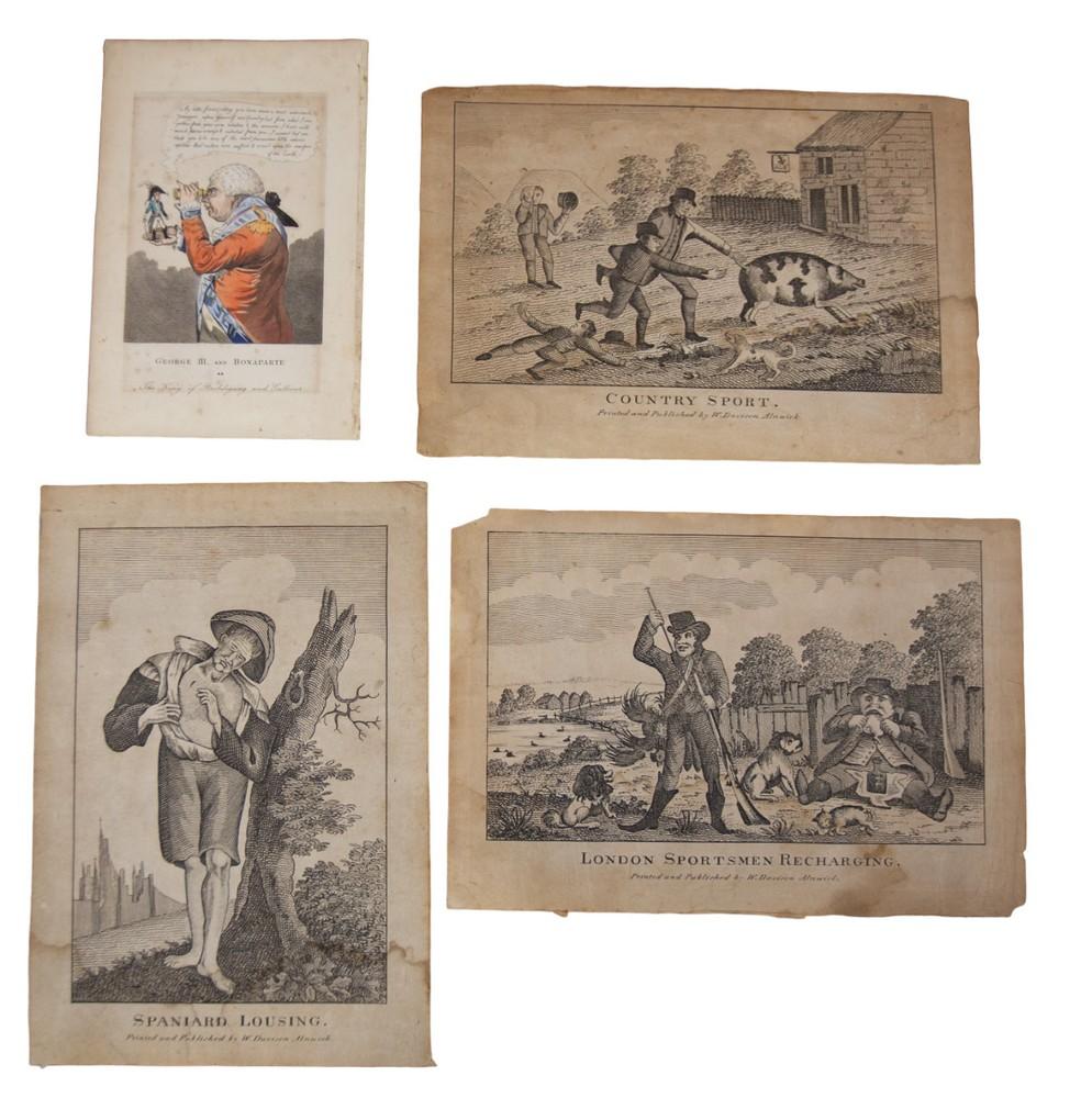 Caricatures. A collection of satirical prints comprising: An Old ...