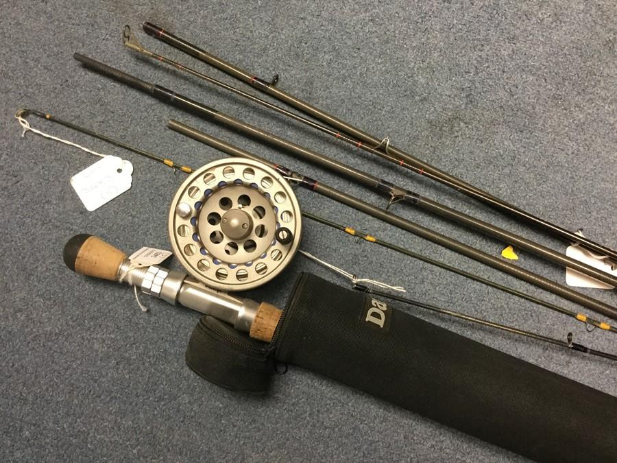 Angling Interest: Fly Fishing Rods: one Daiwa Signature Fly 10ft #7 rod  with Okuma 78 reel in tube: Olympic No.A-902M 2.74m #40-50g Spinning Rod:  two Daiwa Whisker Fly 9'6 #7-8 rods in