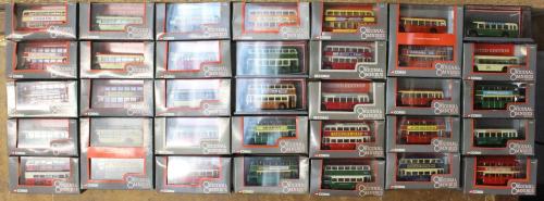 Corgi: A collection of thirty-five (35) cased Corgi: The Original Omnibus Company vehicles. All appear within original casing, vehicles in good condition. Cases generally good, but some shelf wear and some in need of cleaning. Please assess photographs. (one box)