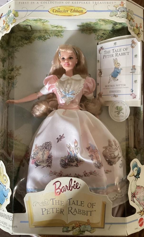 Mattel Barbie doll The Tale of Peter Rabbit boxed unopened old shop stock doll Its the rose pink variety made in 1997 as a speciality collectors edition Beautiful doll Which includes