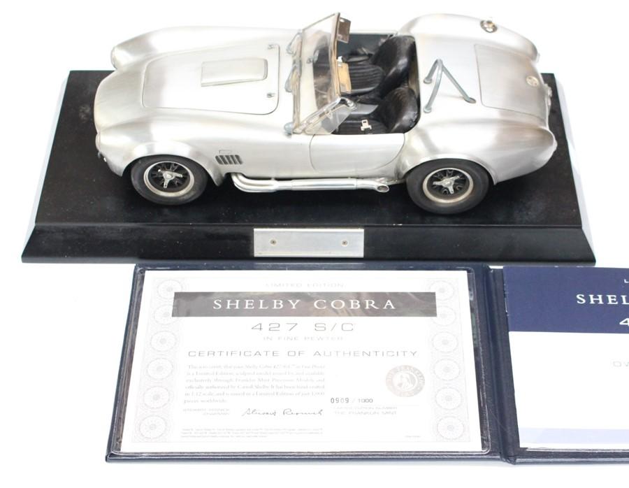 Franklin Mint: A Shelby Cobra 1:12 scale, fine Pewter model, No