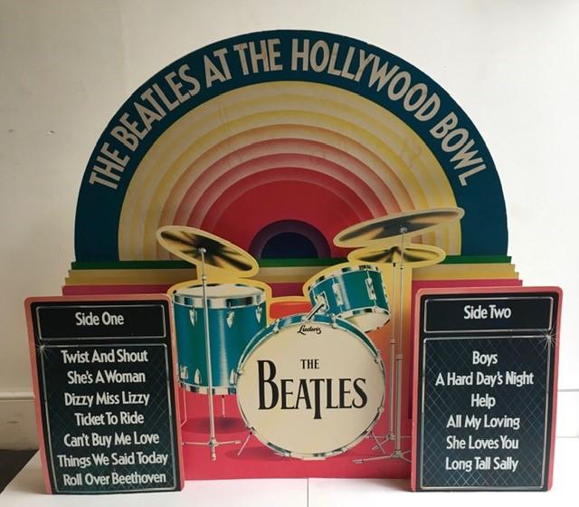 A Rare Beatles interest A Hollywood Bowl promotional shop cut-out