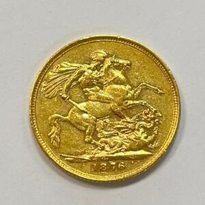 Great Britain Queen Victoria 1876 Gold Sovereign Victorian No Mint Mark