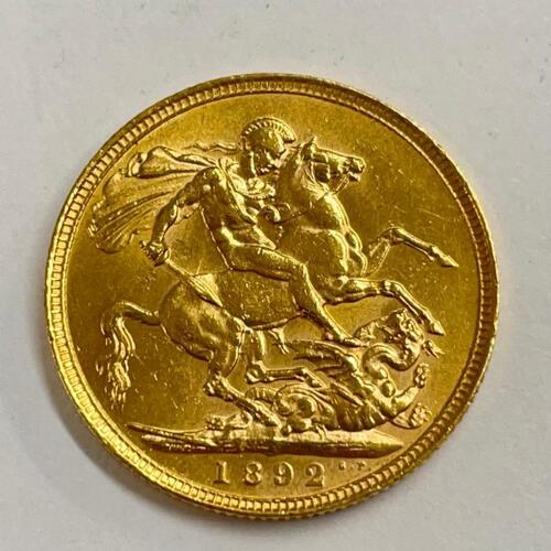 Great Britain Queen Victoria 1892 Gold Sovereign Jubilee Head Victorian No Mint Mark