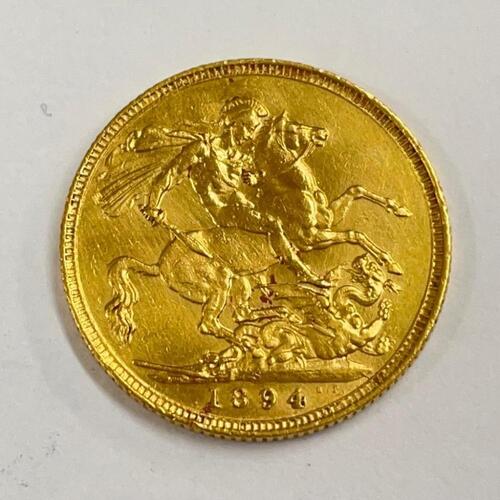 Australia Queen Victoria 1894 Gold Sovereign Old Head Victorian "S" Sydney Mint Mark