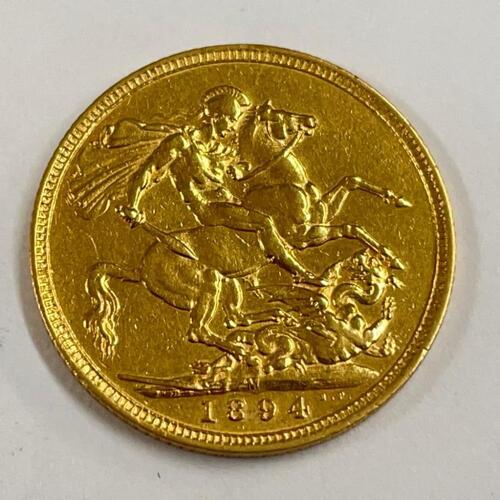 Australia Queen Victoria 1894 Gold Sovereign Old Head Victorian "M" Melbourne Mint Mark