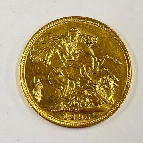 Australia Queen Victoria 1895 Gold Sovereign Old Head Victorian "M" Melbourne Mint Mark