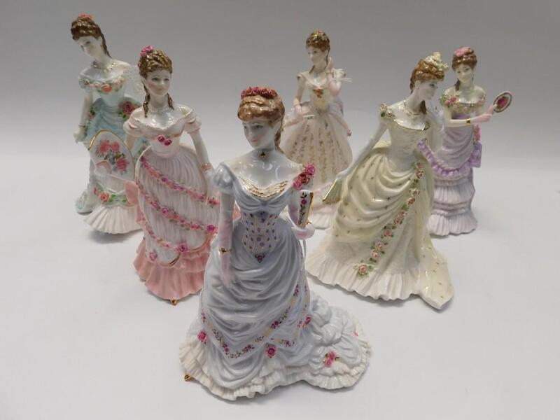 Royal Worcester 'Splendour at Court' limited edition figurines