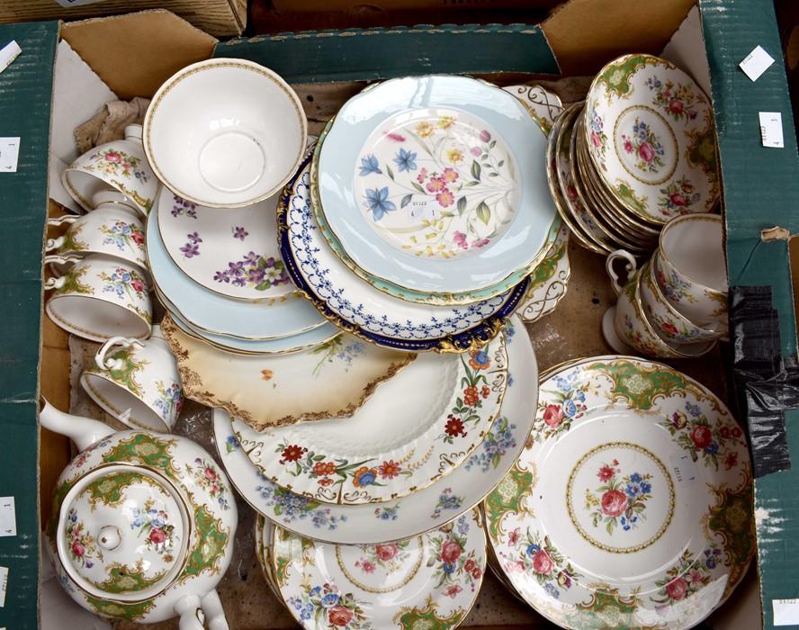 A collection of tea wares including Tuscan, Windsor, Royal Imperial, Royal  Crown Derby (Q)