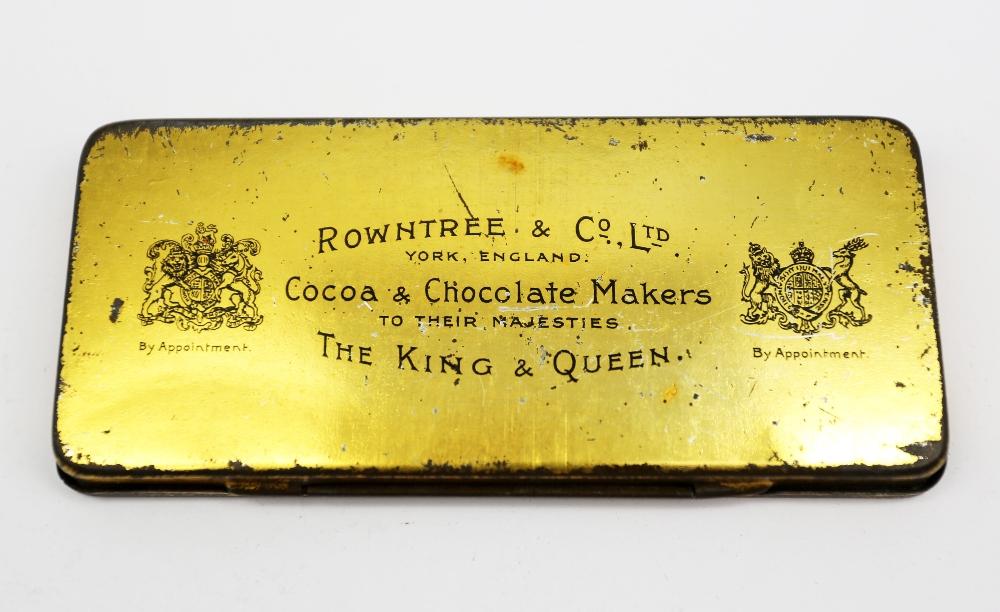 A scarce early 20th century Rowntree chocolate tin, complete with its ...