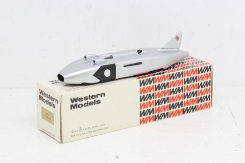 Western Models: A boxed Western Models, 1:43 Scale, 1933 Campbell Rolls-Royce  Bluebird, Reference WMS9. Original box, general wear expected with age.  Condition is very good. Please assess photographs.