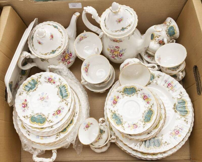 A Royal Albert Berkeley part tea and dinner set, comprising approx