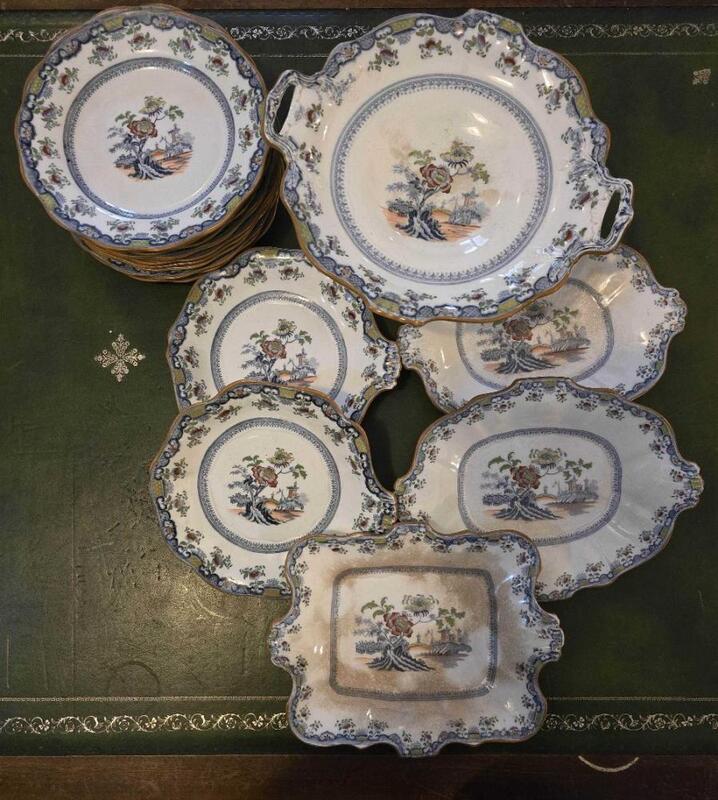 Wedgwood, A 19th century part set. Oriental pattern, with impressed ...