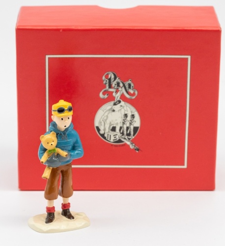 フランスのミニチュアメタル人形 PIXIピクシーパリ シェフ Pixi: A boxed Pixi, Paris, lead figurine, 'Tintin au Tibet, Titin
