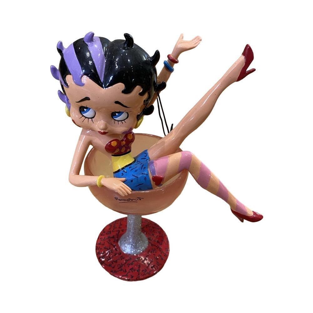 Betty Boop surf board figure 60 x 30cm approx. plus a boxed Betty