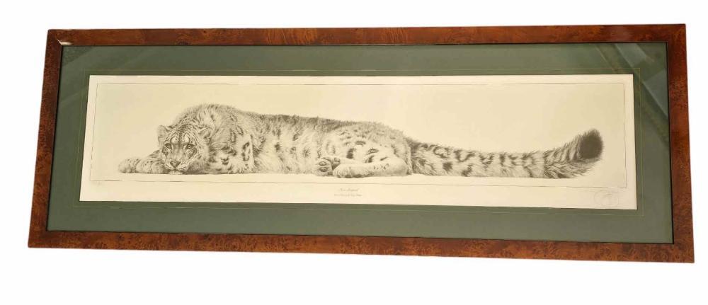Gary Hodges - Snow Leopard - 1994. A rare signed limited edition