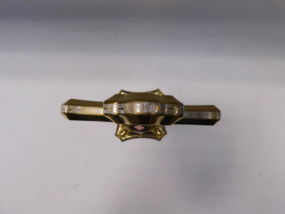 A Royal Crown Derby Limited Edition cross in the 1128 pattern