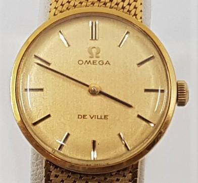 Omega deville 18ct gold ladies watch hot sale