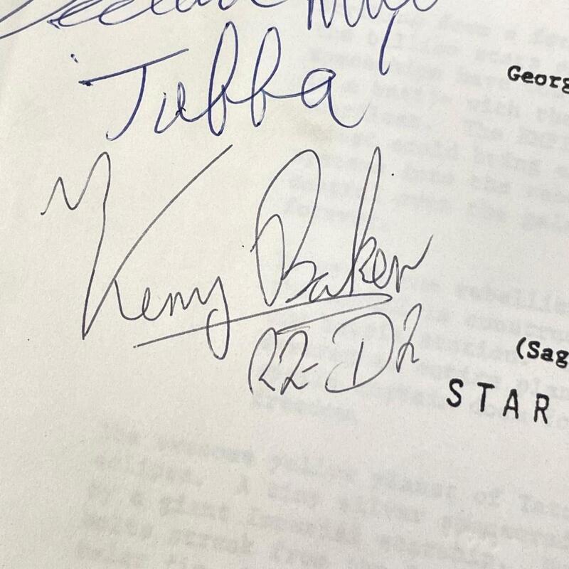 A Lucas film 20th Century Fox STAR WARS script. The Adventurer of Luke ...
