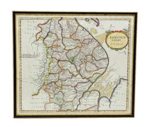 Morden, Robert (1650-1703) Lincolnshire, hand coloured engraving, circa 1685, 38 x 44cm, framed and glazed

 ? from Upstairs Landing, Brachefield