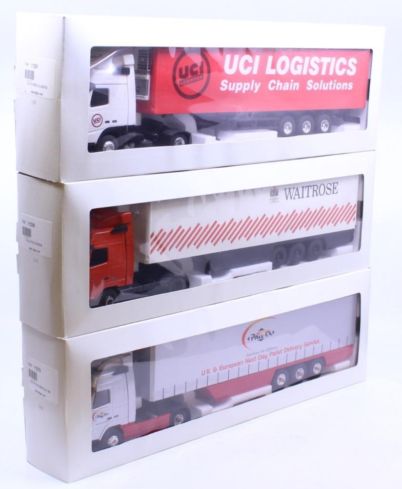 Eligor 1/43 Volvo FH Restyle - Camion Semi-remorque Tautliner Malherde - Bleu/Blanc