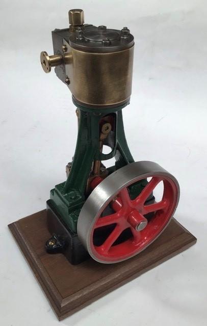 Stuart Turner: A vertical steam engine, Stuart Turner, 10V, on wooden ...