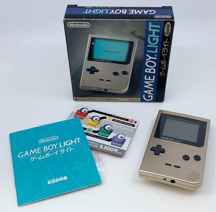 Gameboy Pocket Light Console Gold Boxed Only Sold In Japan 1998