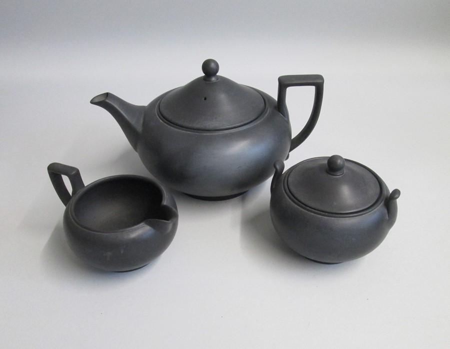 Antique Wedgwood Black Basalt Teapot 