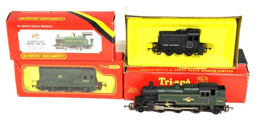 Hornby: A Tri-ang Hornby Tank Locomotive, R59; together with a GWR ...