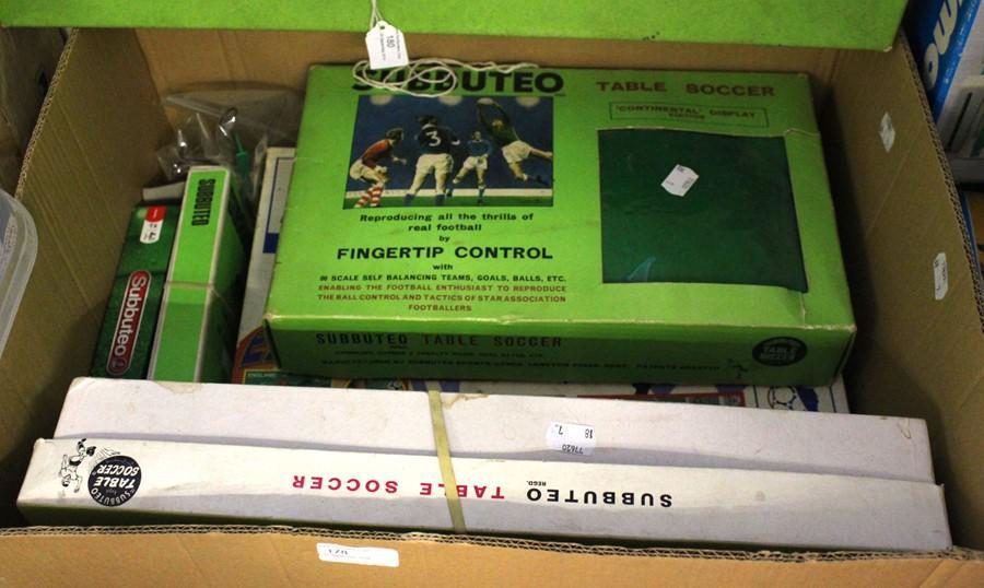 Subbuteo: A collection of assorted Subbuteo items, contained within one ...