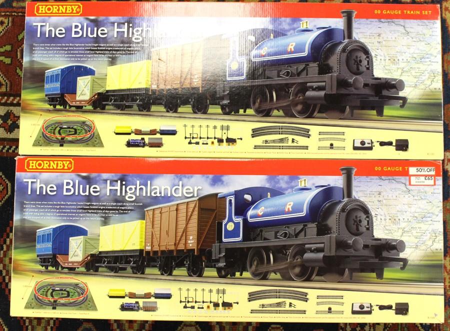 the blue highlander hornby train set