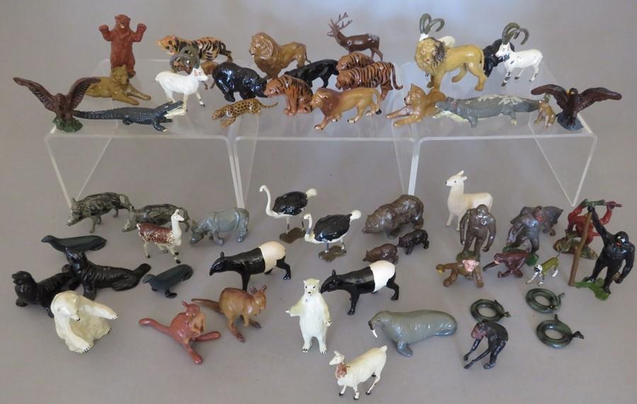 A collection of vintage Britains and other lead animals, to include ...