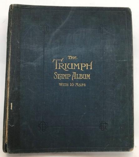 The Triumph Stamp Album; with 10 maps, complete with various used 