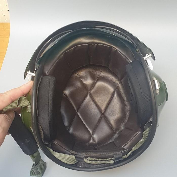 A Chinese Mig pilot's flight helmet (reproduction) with padded interior ...