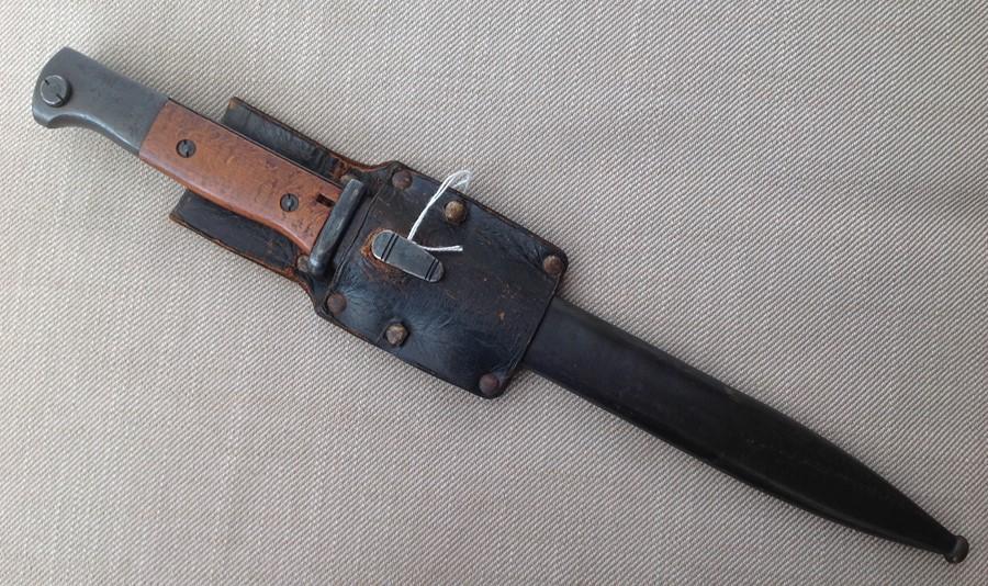 WW2 Third Reich K98 Bayonet with single edged fullered blade 250mm 