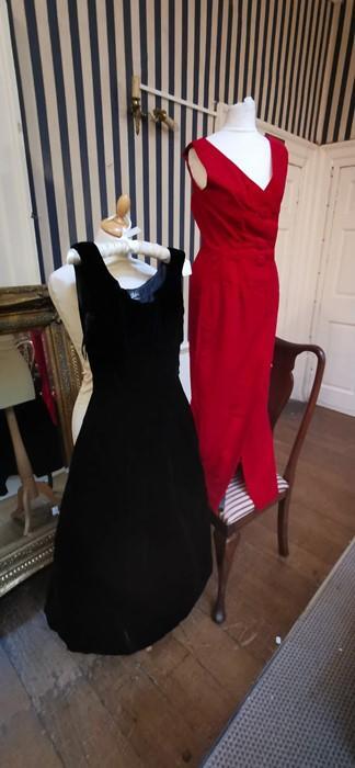 sachin and babi light blue dress Frank Usher Red Slinky Draped Evening Dress with Side Tie